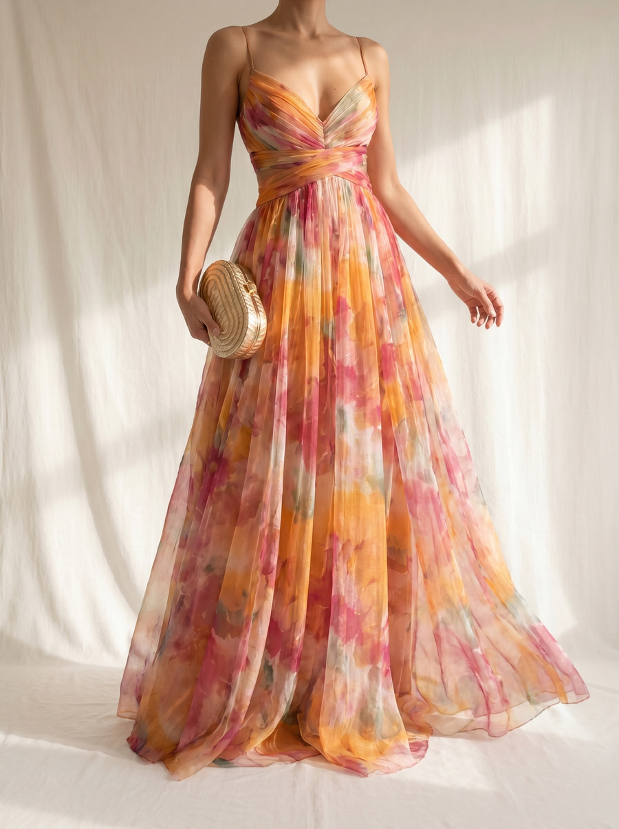 Georgia | Charming Maxi Dress with Floral Print