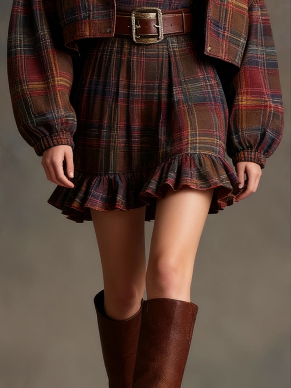 Vintage Mini Dress with Stripes and Loose Jacket (Includes belt)