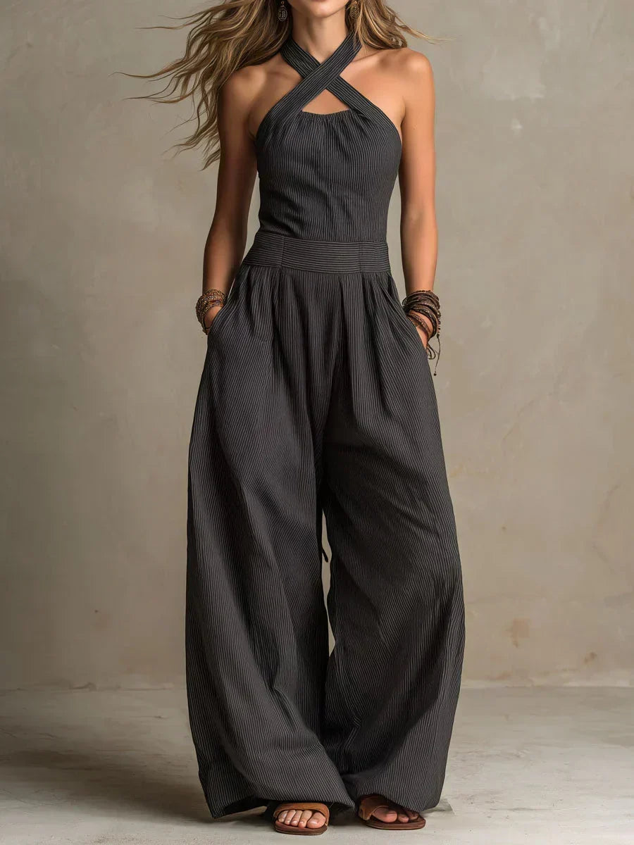 Mariana | Elegant jumpsuit with cross neckline