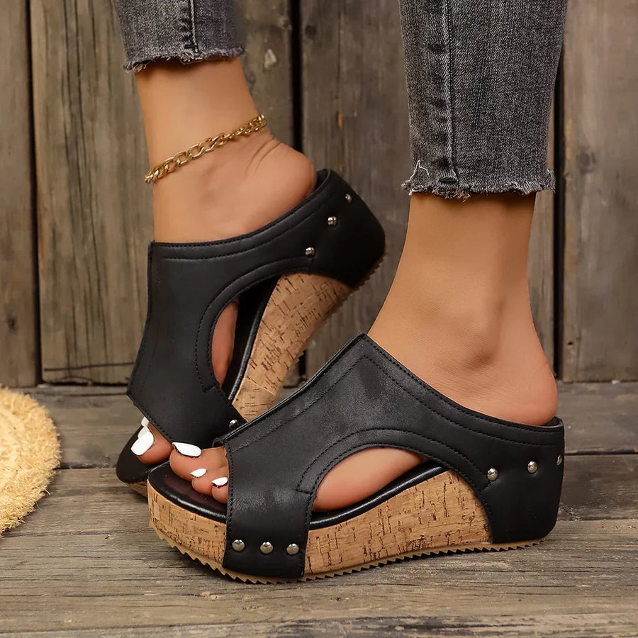 Quinley | Women's Wedge Sandals With Cork Platform