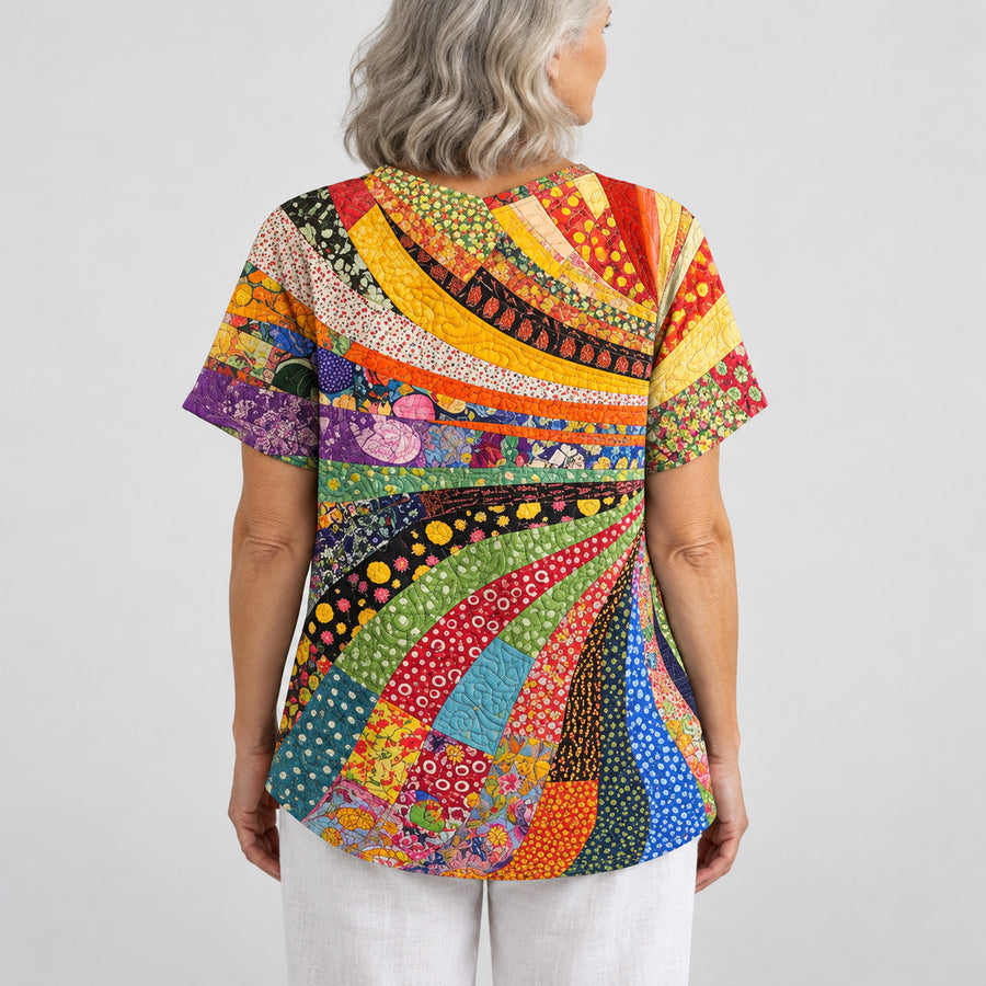 Elle - Sunburst Patchwork Shirt